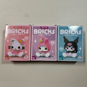 Bricks Building Set - Hello Kitty, My Melody, Kuromi